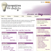 Inventive Site Design Website - Packages