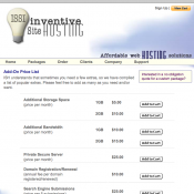 Inventive Site Hosting Website - Pricing