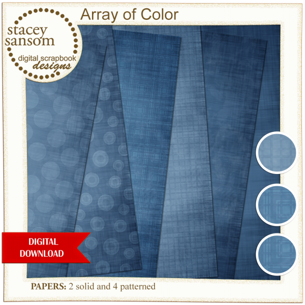 Array of Color Dark Blue Paper Pack from Stacey Sansom Designs