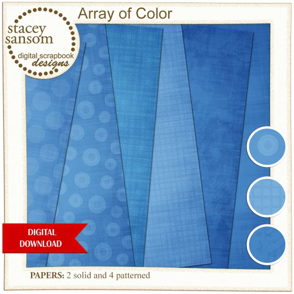 Array of Color Blue Paper Pack from Stacey Sansom Designs