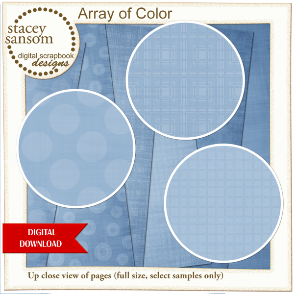 Array of Color Blue Paper Pack from Stacey Sansom Designs
