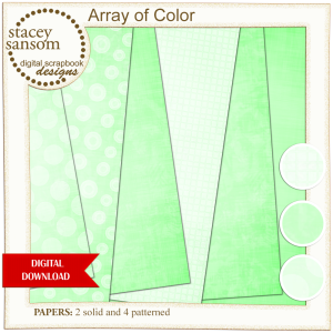 Array of Color Bright Green Paper Pack from Stacey Sansom Designs
