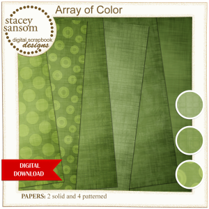 Array of Color Green Paper Pack from Stacey Sansom Designs