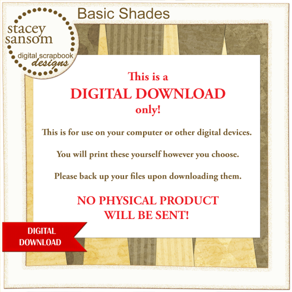 Basic Shades Paper Pack from Stacey Sansom Designs