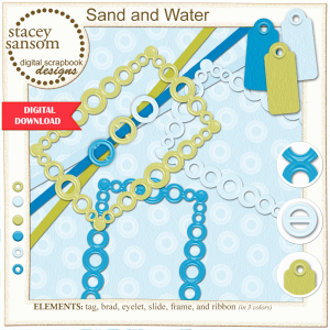 Sand and Water Digital Elements from Stacey Sansom Designs
