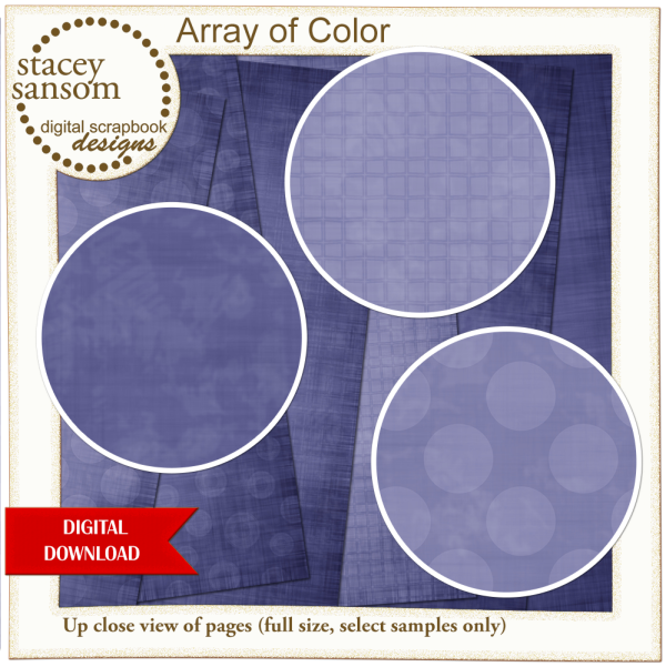 Array of Color Dark Purple Paper Pack from Stacey Sansom Designs