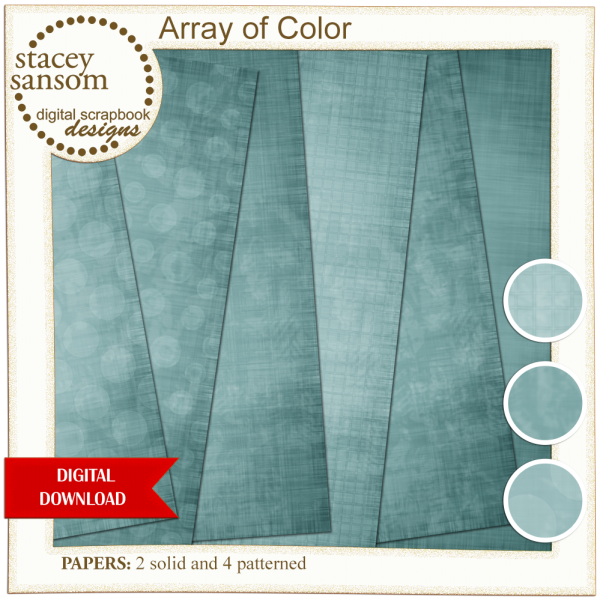 Array of Color Digital Paper Pack - Dusty Green - Instant Download