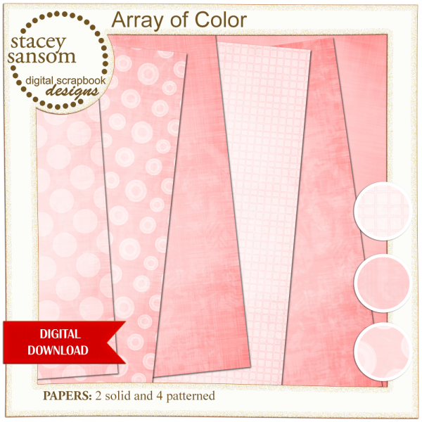 Array of Color Pink Paper Pack from Stacey Sansom Designs