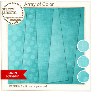 Array of Color Turquoise Paper Pack