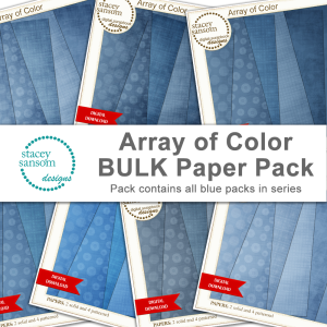 Array of Color BULK Paper Pack - Blue - from Stacey Sansom Designs
