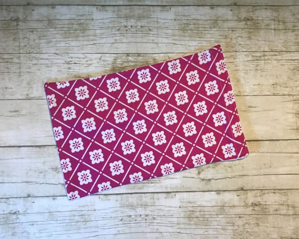 Ice Pack Cover - Magenta Floral Grid - 6x8