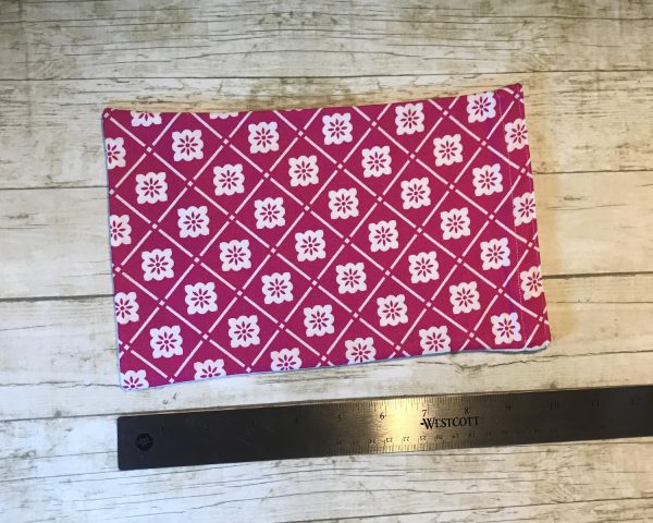Ice Pack Cover - Magenta Floral Grid - 6x8