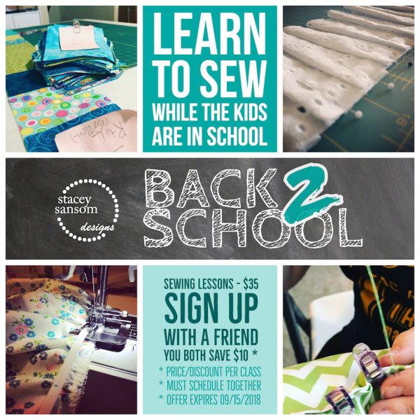 Sewing Lessons | Back to School Deals | Stacey Sansom Designs