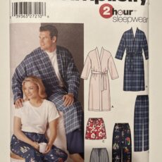 Simplicity 5314 (XL-XXXL) – Women’s and Men’s Pants or Shorts and Robe – Uncut Printed Tissue Paper Sewing Pattern | Garage Sale Item | Stacey Sansom Designs