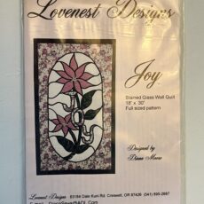 Lovenest Designs Joy Stained Glass Wall Quilt - Vintage - Uncut Quilting Pattern