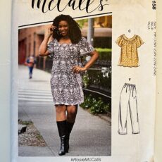 McCall's M8158 (18W-24W) Women's Tops, Dresses, and Capri Pants - Uncut Printed Tissue Paper Sewing Pattern | Garage Sale Item | Stacey Sansom Designs