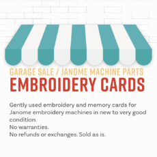 Janome Embroidery Cards