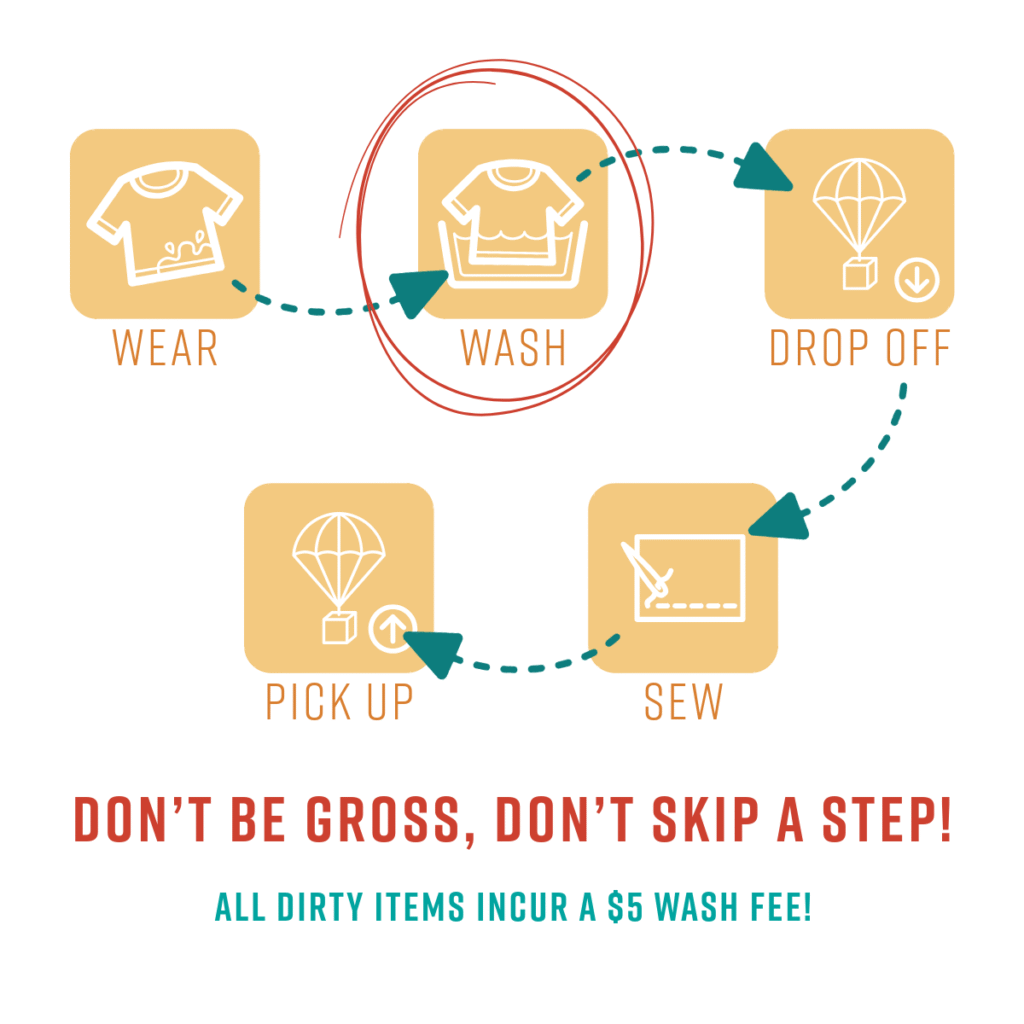 Patch Sewing Services | Stacey Sansom Designs | Don't Skip a Step, Wash before services. Don't be gross. | Schedule Alterations and Repairs | Schedule Patch Sewing Services