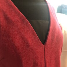 V-Neck inset to fix a neckline that was too deep.